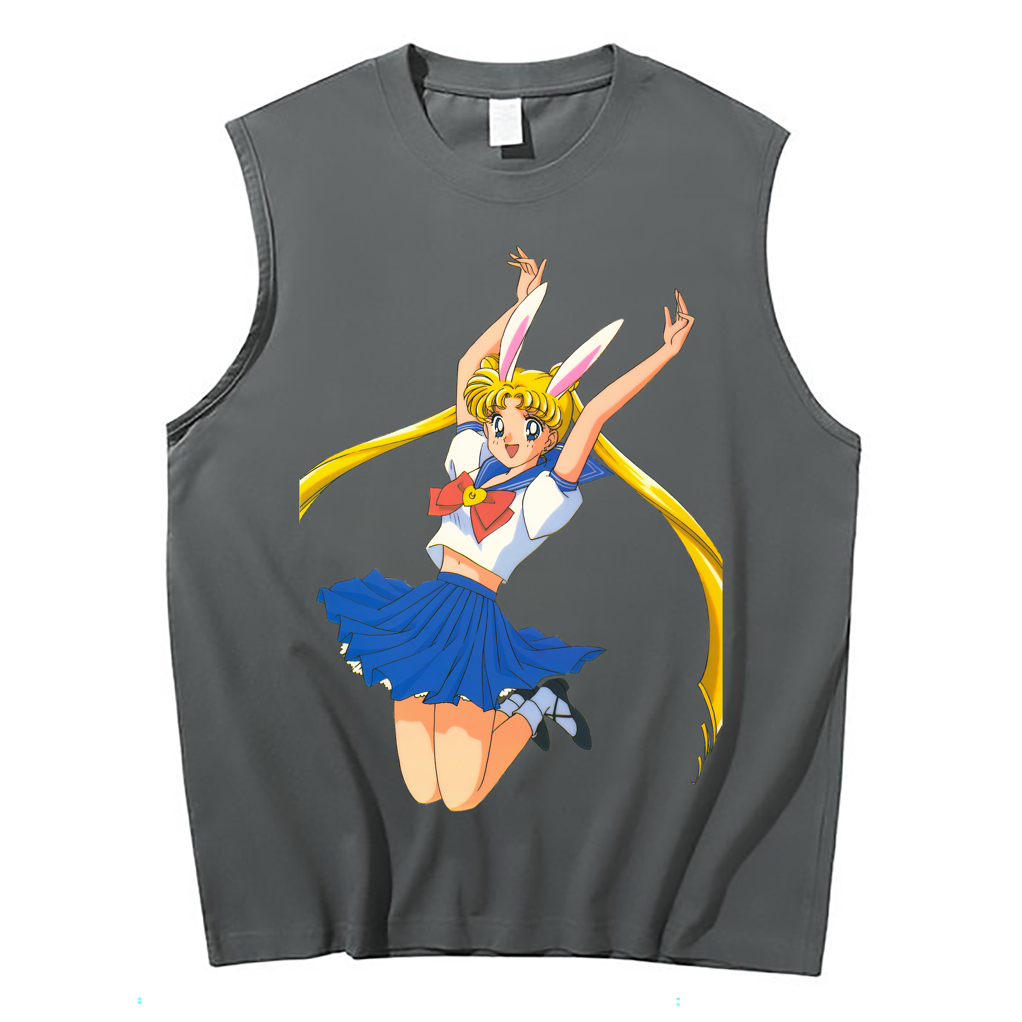 （画像用） 美少女戦士セーラームーン 愛野 美奈子 あいの みなこ Sailor Moon Aino Minako コットン100％タンクトップ（フロントプリント）